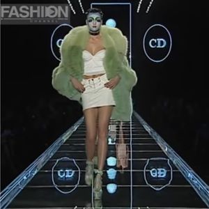 Vintage Christian Dior by John Galliano from SS03 RTW Black Laced Up Mini Skirt